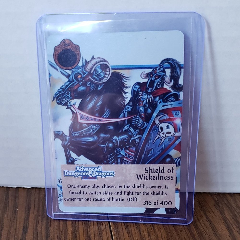 TSR Spellfire CCG 1st Ed. SHIELD OF WICKEDNESS Card #316 of 400 AD&D